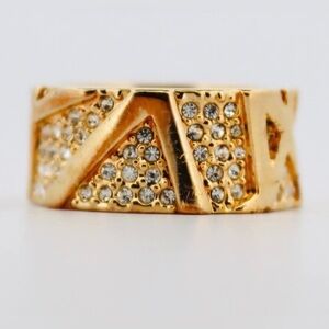 Swarovski Emblema gold tone chunky Ring
